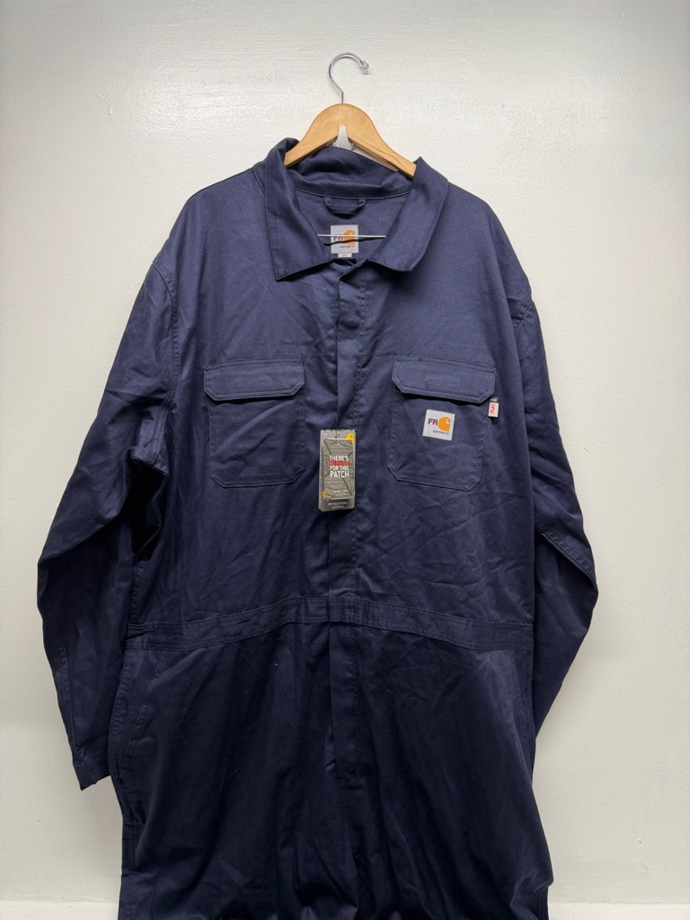 Carhartt FR Coveralls Long Sleeve Flame Resistant Twill Navy Blue Men's Size 4X - Picture 3 of 7